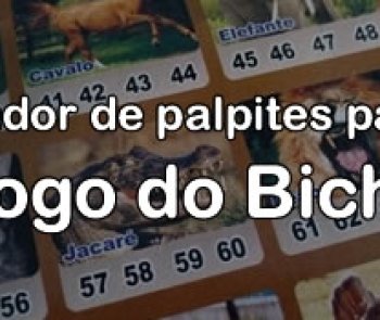Gerador de palpites para Jogo do Bicho