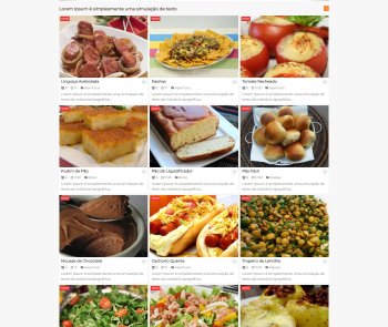 Tema wordpress para site de Culinária e Receitas com painel de favoritos e comentários