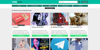Tema wordpress para divulgação de grupos de Whatsapp com Blog e gerenciador de blogs